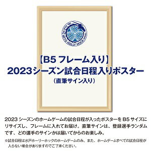 【B5フレーム入り】2023シーズン試合日程入りポスター(直筆サイン入り)