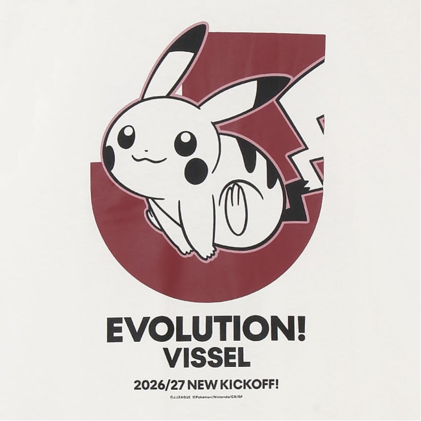 ポケモンJリーグフェス　XL　白　ヴィッセル神戸ver　Tシャツ　ピカチュウ ヴィッセル神戸 ヴィッセル神戸 ピカチュウ Tシャツ WHITE｜【公式】J
