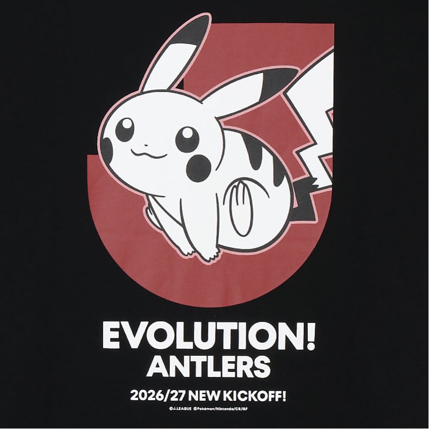 鹿島アントラーズ 鹿島アントラーズ ピカチュウ Tシャツ BLACK｜【公式