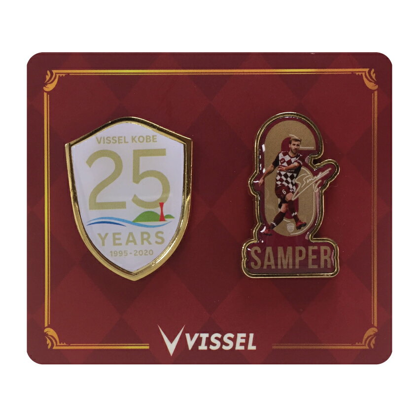 ヴィッセル神戸 Vピンズ 25周年ロゴ&ナンバーシルエットセット ...
