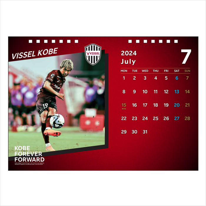 ヴィッセル神戸 VISSEL KOBE 2025 OFFICIAL CALENDAR（卓上