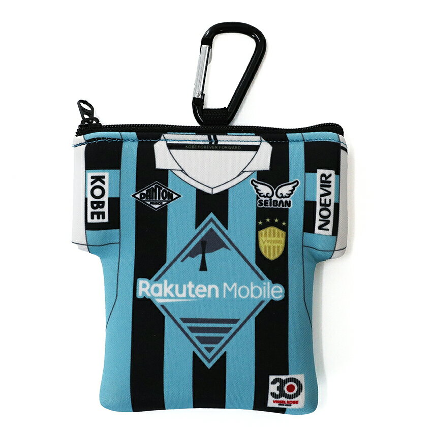 新品　Vissel ヴィッセル　ユニフォーム型サコッシュ　ポドルスキ　ポーチ ヴィッセル神戸 【30周年記念】ユニフォーム型ポーチ（カラビナ