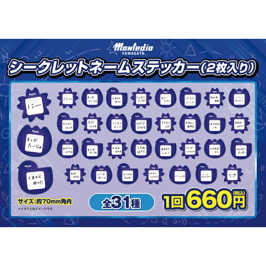 モンテディオ山形 シークレットネームステッカー（2枚入り