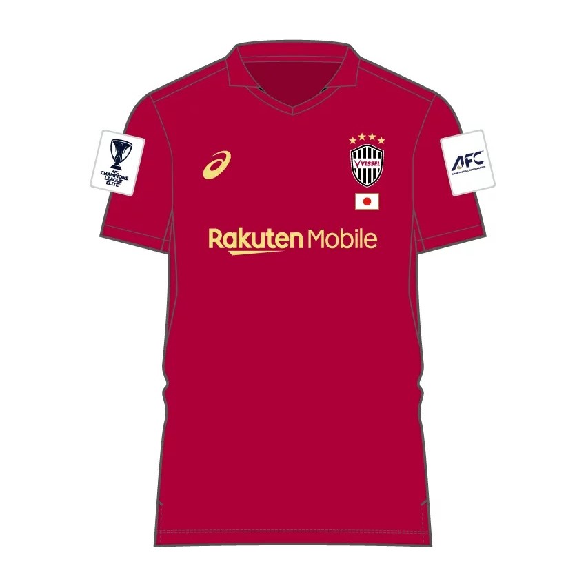 ヴィッセル神戸35000人限定ユニフォーム AFC Champions League Elite2025/26」着用ユニフォームデザイン