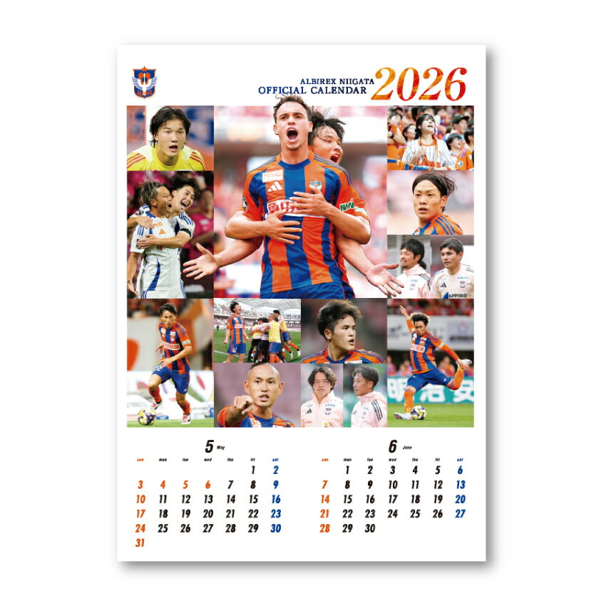 アルビレックス新潟 アルビレックス新潟 2026 オフィシャルカレンダー｜【公式】Jリーグ
